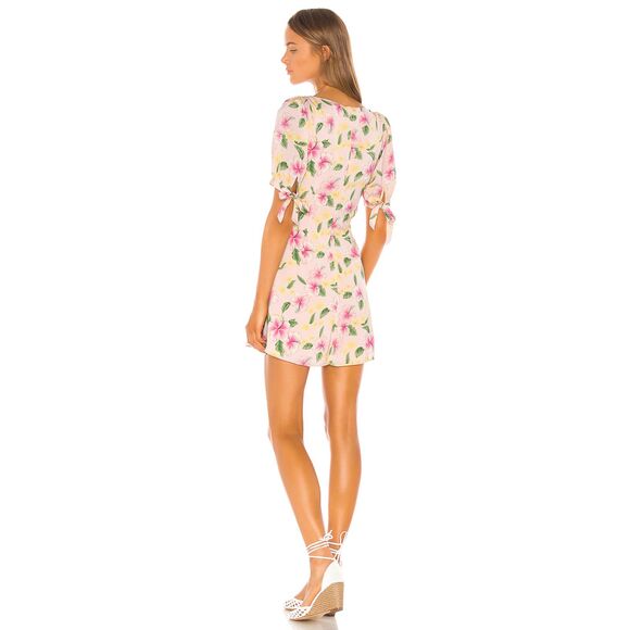 NWOT LPA Revolve Floral Hibiscus Flower Print Serafina Dress Sz L - Picture 2 of 10